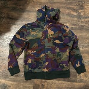 POLO RALPH LAUREN
Big Boys Big Pony Camo Fleece Full-Zip Hoodie size M